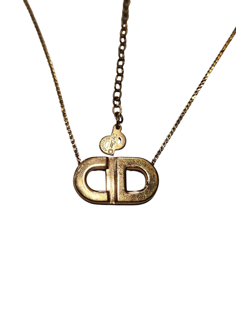 Vintage Dior Necklace Gold Tone 'CD' Logo Choker Christian Dior Germany - Picture 6 of 16